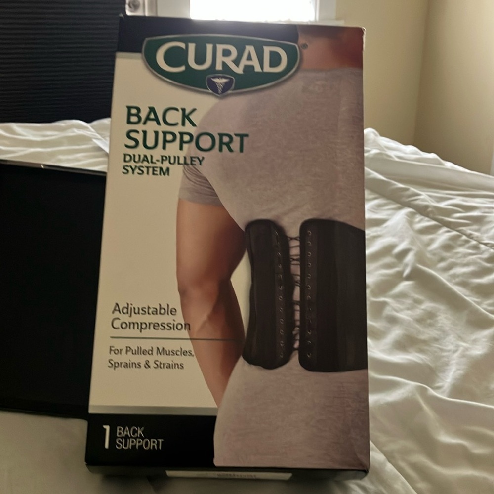 Curad Black Back Support